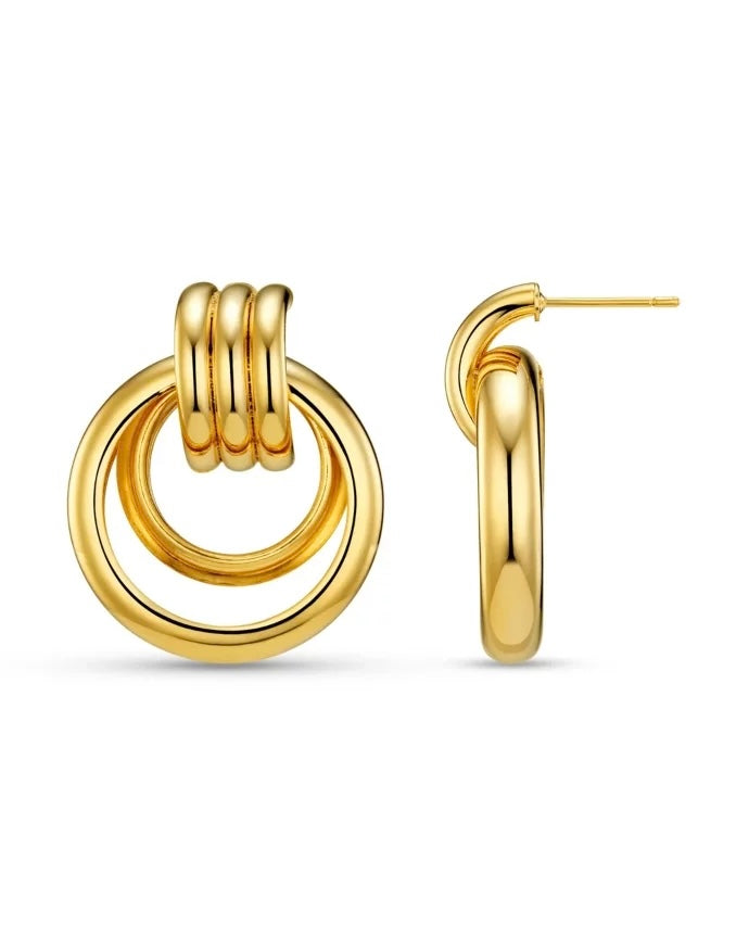 STATEMENT OPEN INTERLOCKING HOOP EARRING