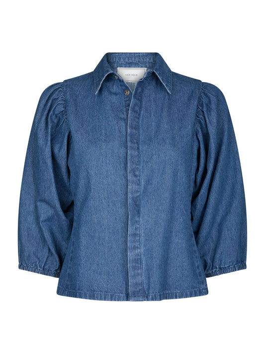 WANDANA DENIM BLOUSE