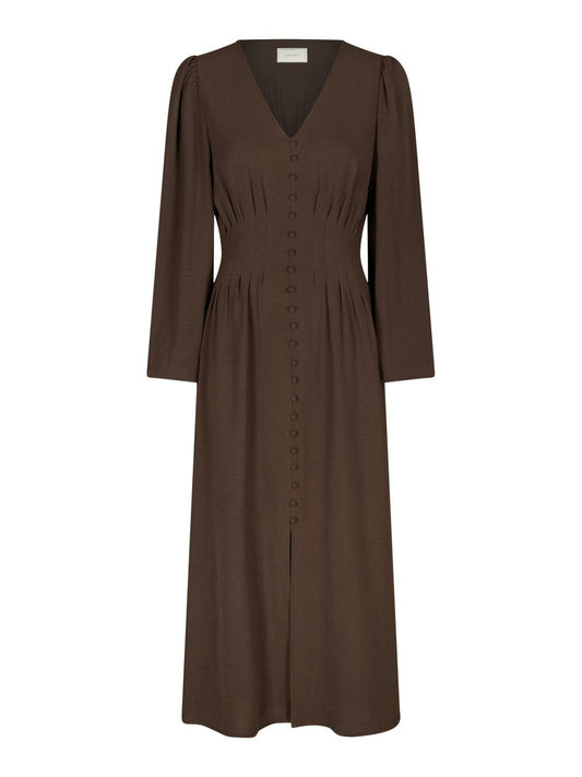 ANNELIE SOLID CREPE DRESS