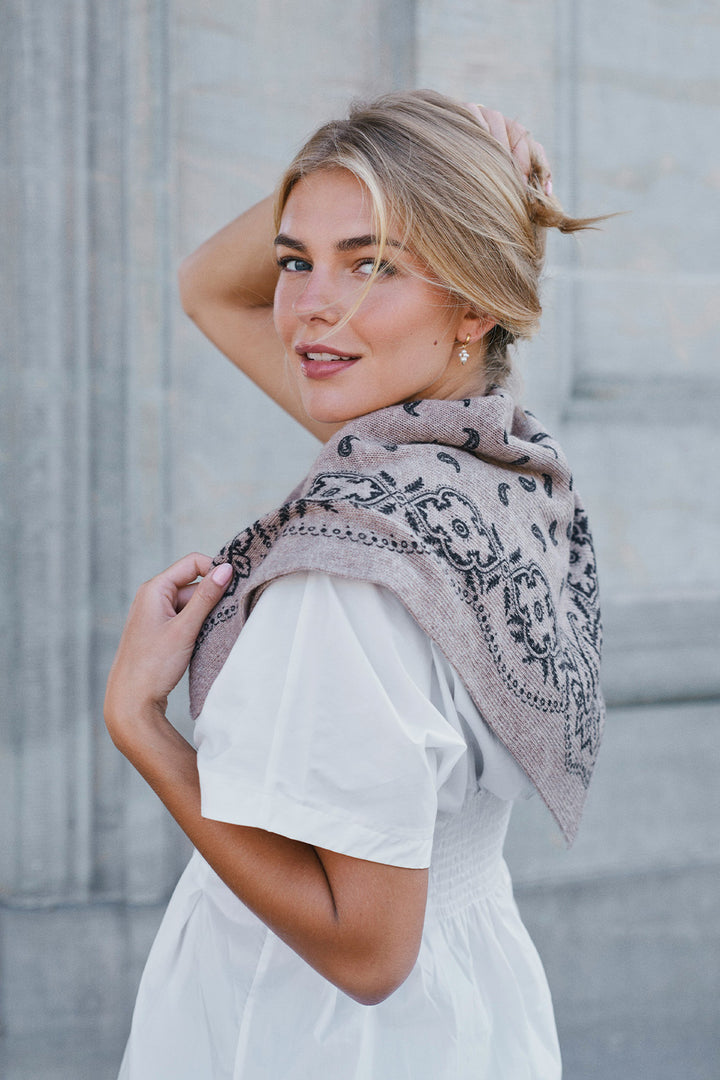 Adelina Paisley Knit Scarf