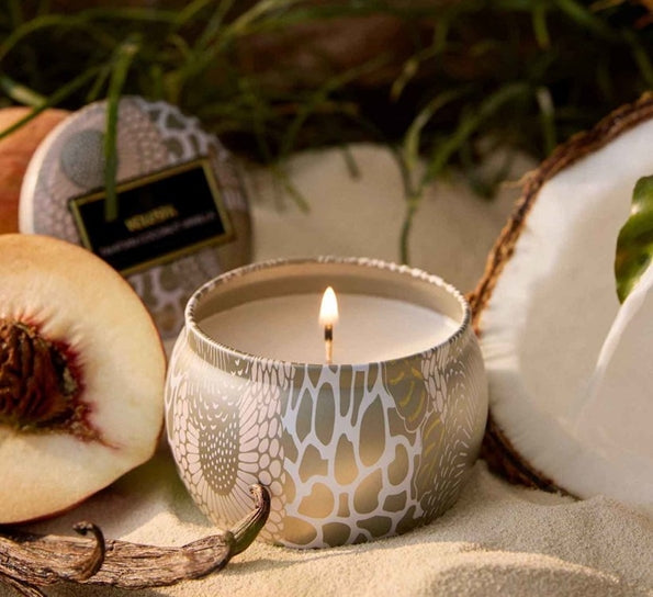 Mini Tin Candle 25tim Tahitian Coconut Vanilla