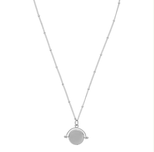 LUXE Faceted Disc Spinner Necklace