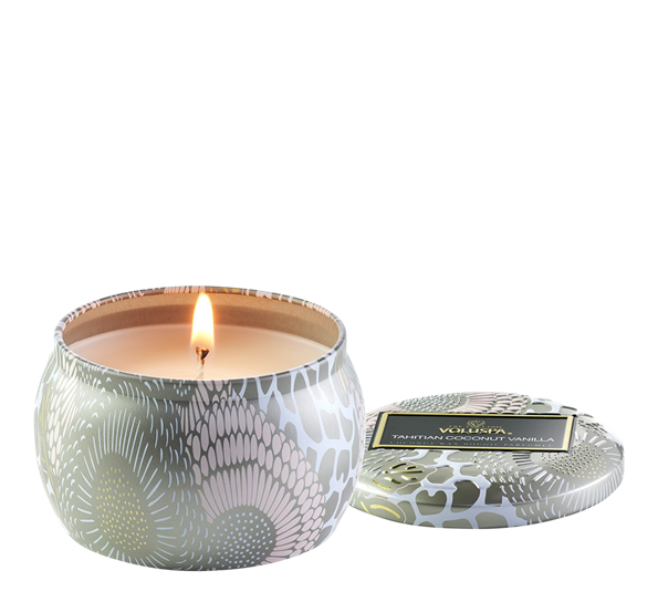 Mini Tin Candle 25tim Tahitian Coconut Vanilla