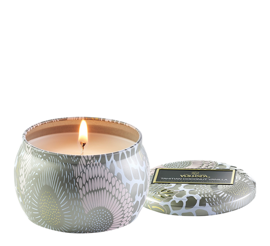 Mini Tin Candle 25tim Tahitian Coconut Vanilla