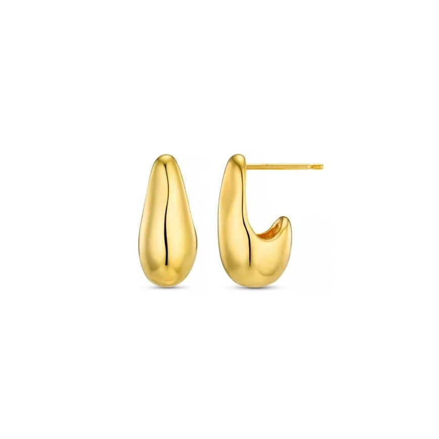 Organic Teardrop Stud Earrings