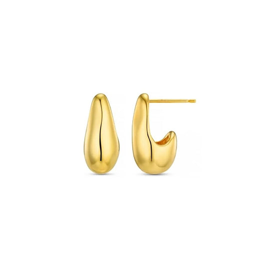 Organic Teardrop Stud Earrings