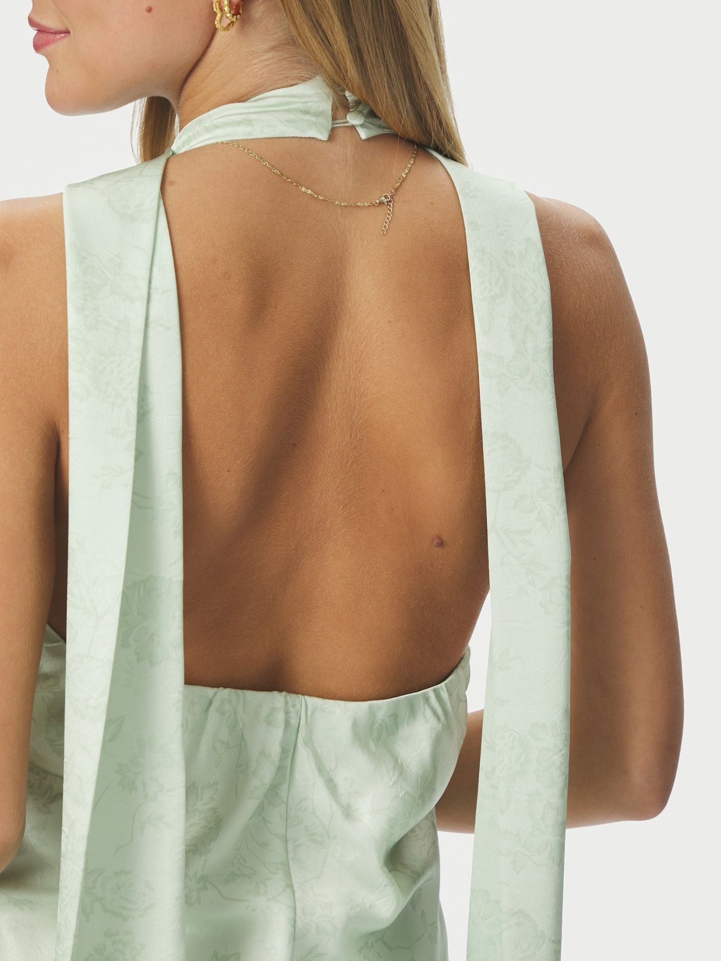 FIONA PATTERN SATIN DRESS