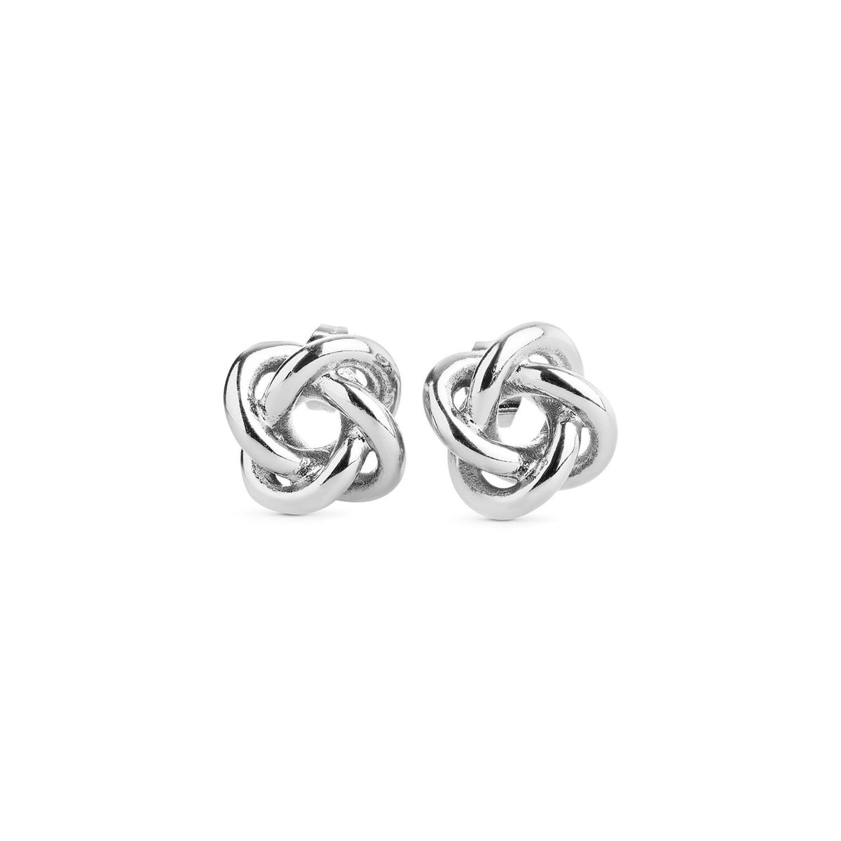Karla - Knot Stud Earrings Stainless Steel - Silver