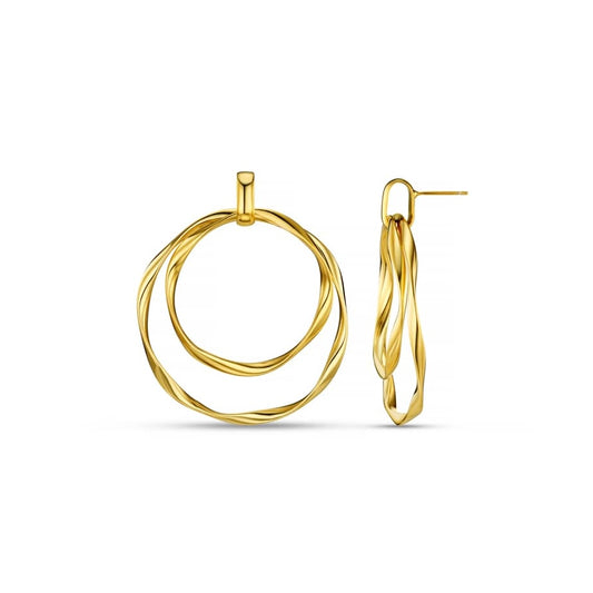 Ribbon Double Hoop Earrings