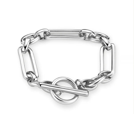Rectangular Link T-Bar Bracelet