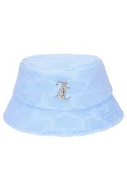 POWDER BLUE MONOGRAM JACQUARD TERRY TOWELLING BUCKET HAT