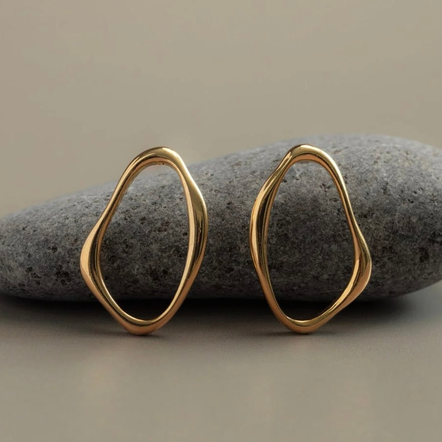 Open Organic Oval Earrings