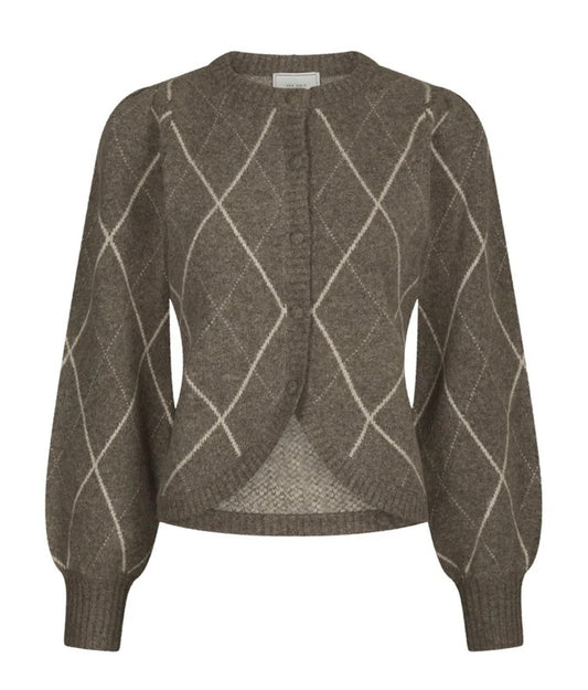 Koteas Check Cardigan Taupe