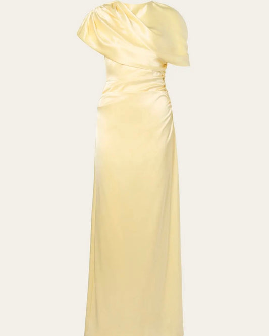 CASSIA DRAPED FITTED MAXIDRESS