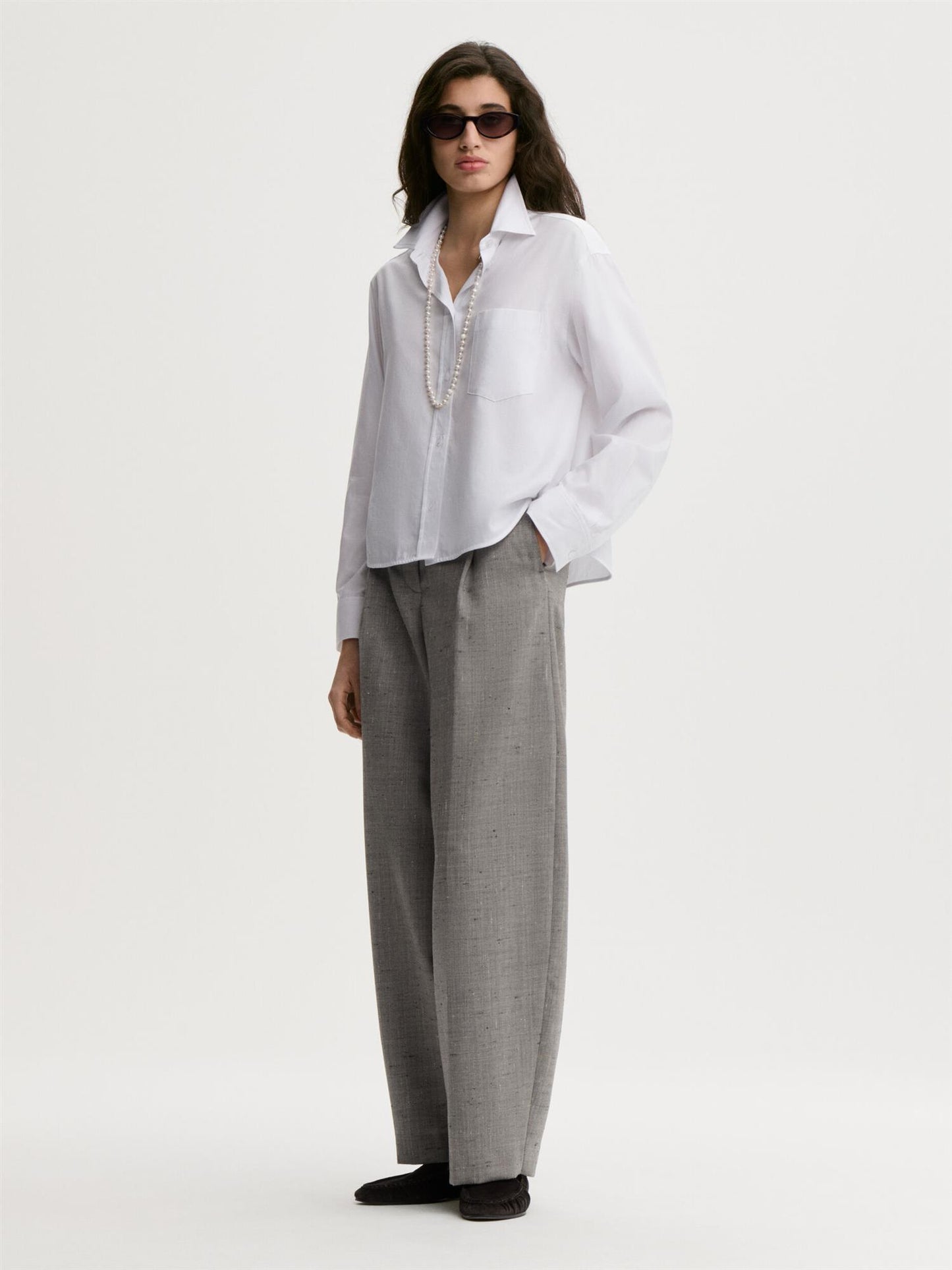 Povilanna barrel-leg trousers
