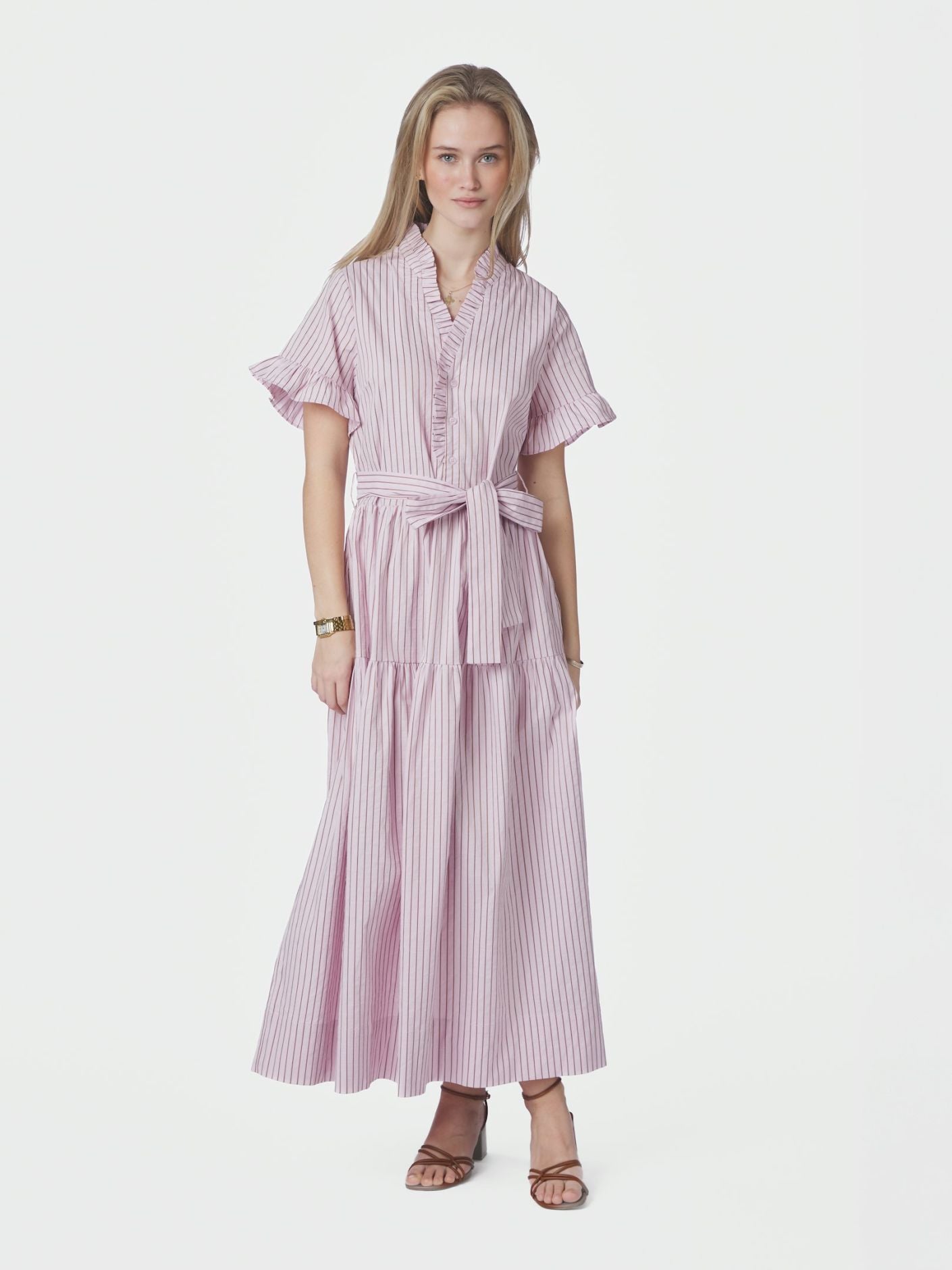 NESSIE STRUCTURE STRIPE DRESS