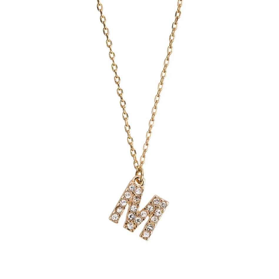 Juno - Crystal Letter Necklace M
