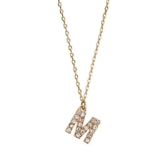 Juno - Crystal Letter Necklace M