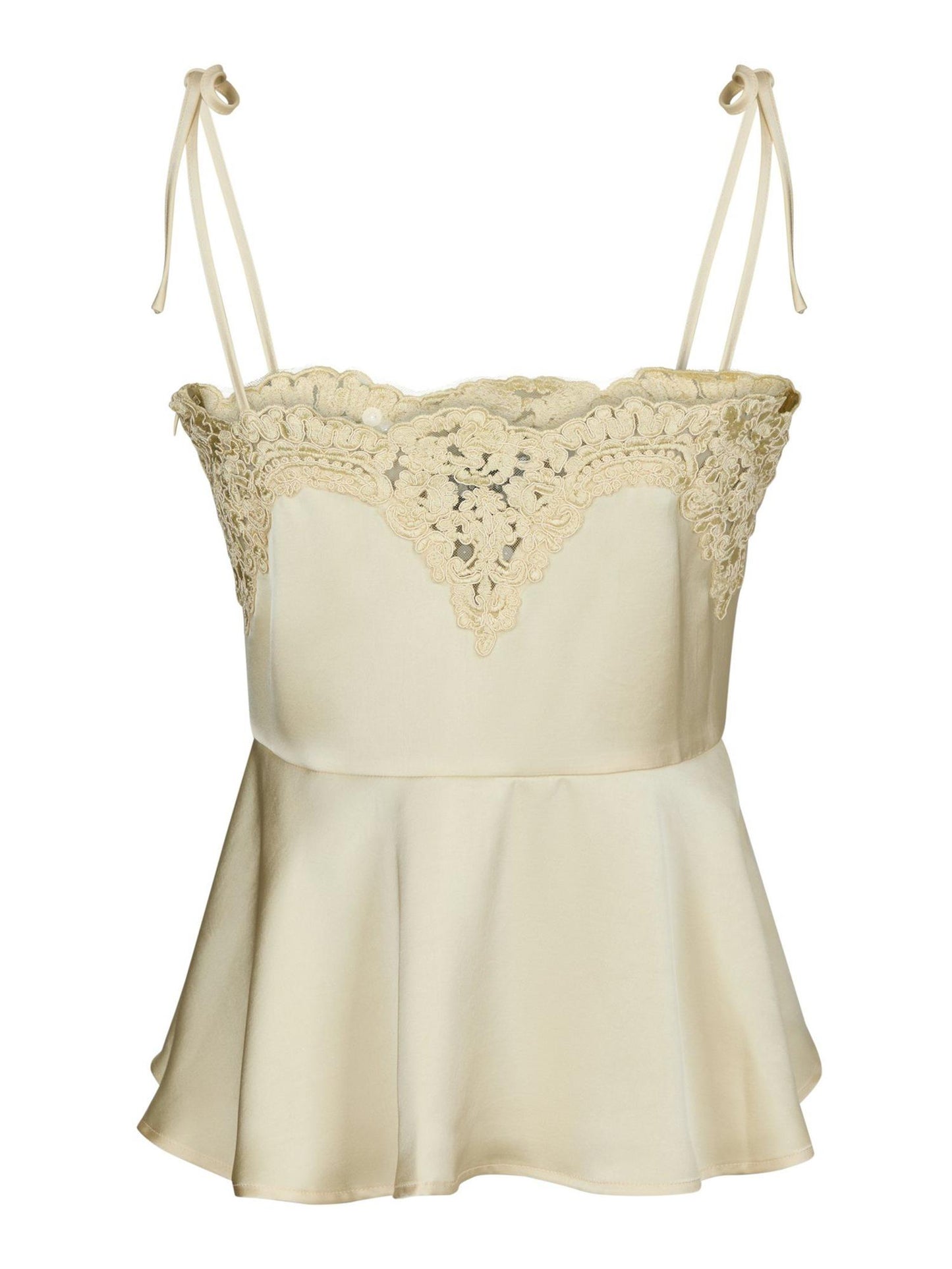 KAELA HEAVY SATEEN LACE TOP