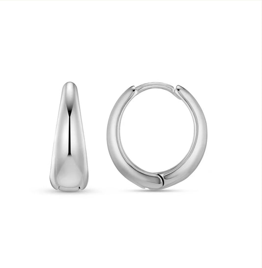 Large Tapered Hoop Earrings