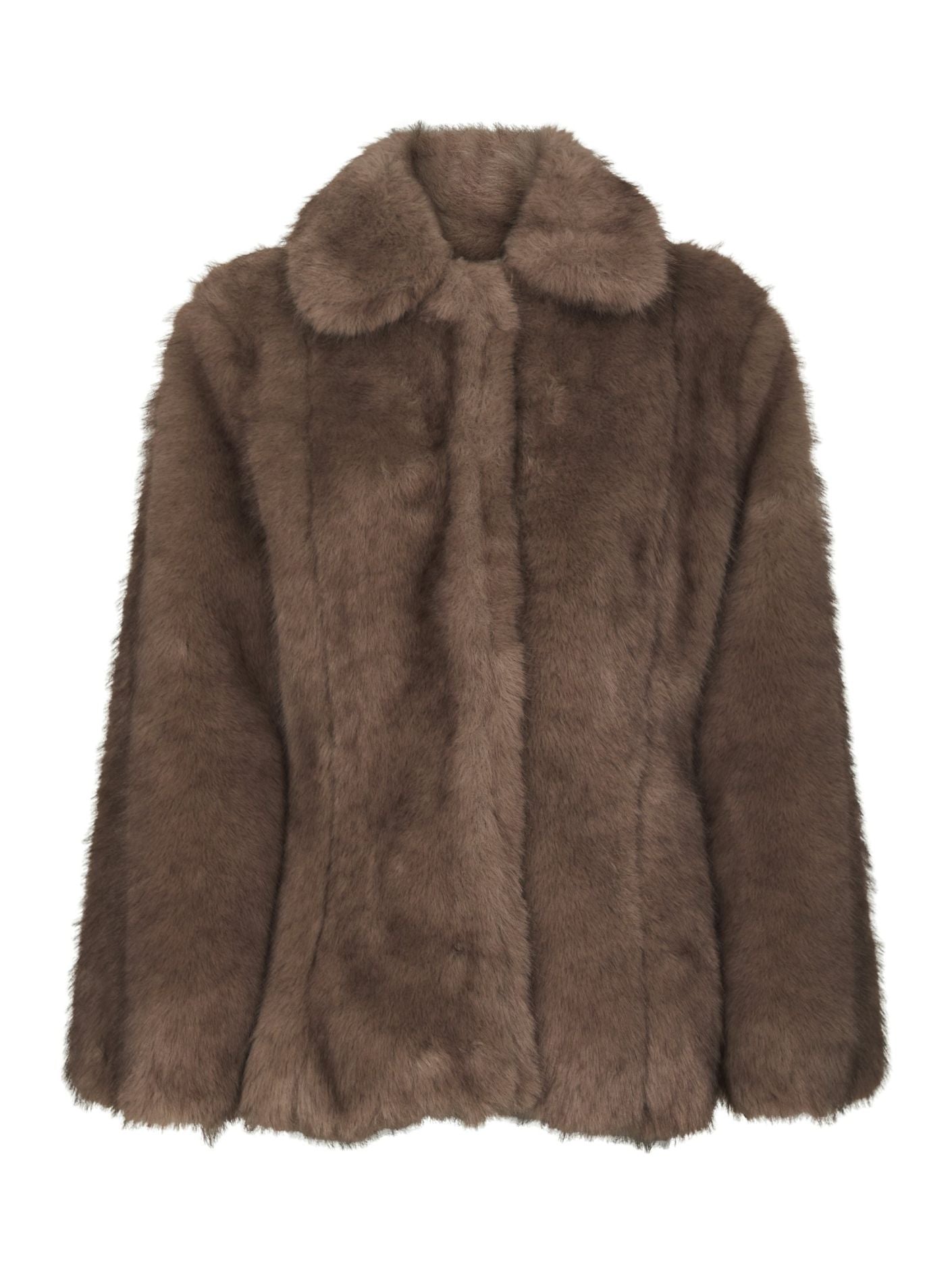 ARIELLA FAUX FUR PEPLUM JACKET