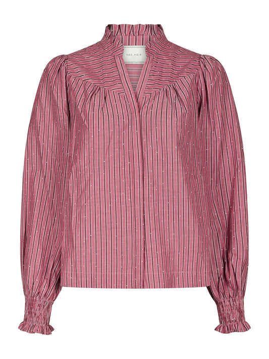 ASTRIDA SOFT STRIPE STONE BLOUSE