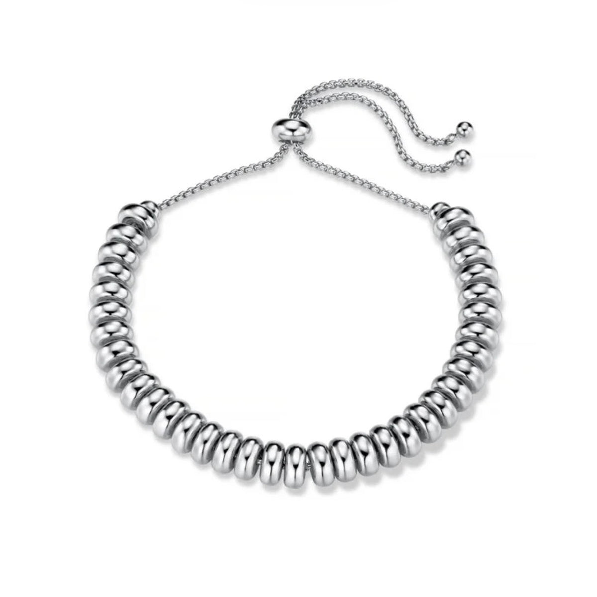 Metal Nugget Adjustable Slider Bracelet