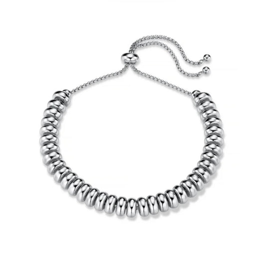 Metal Nugget Adjustable Slider Bracelet