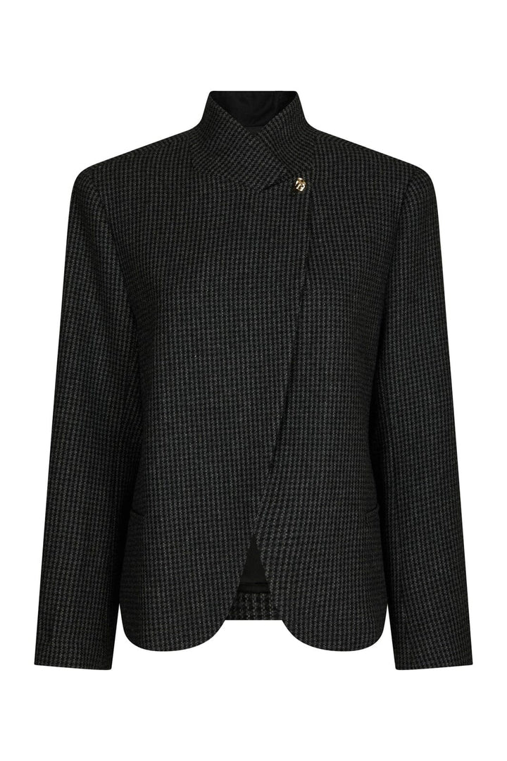 PARIA CHECK BLAZER DARK GREY