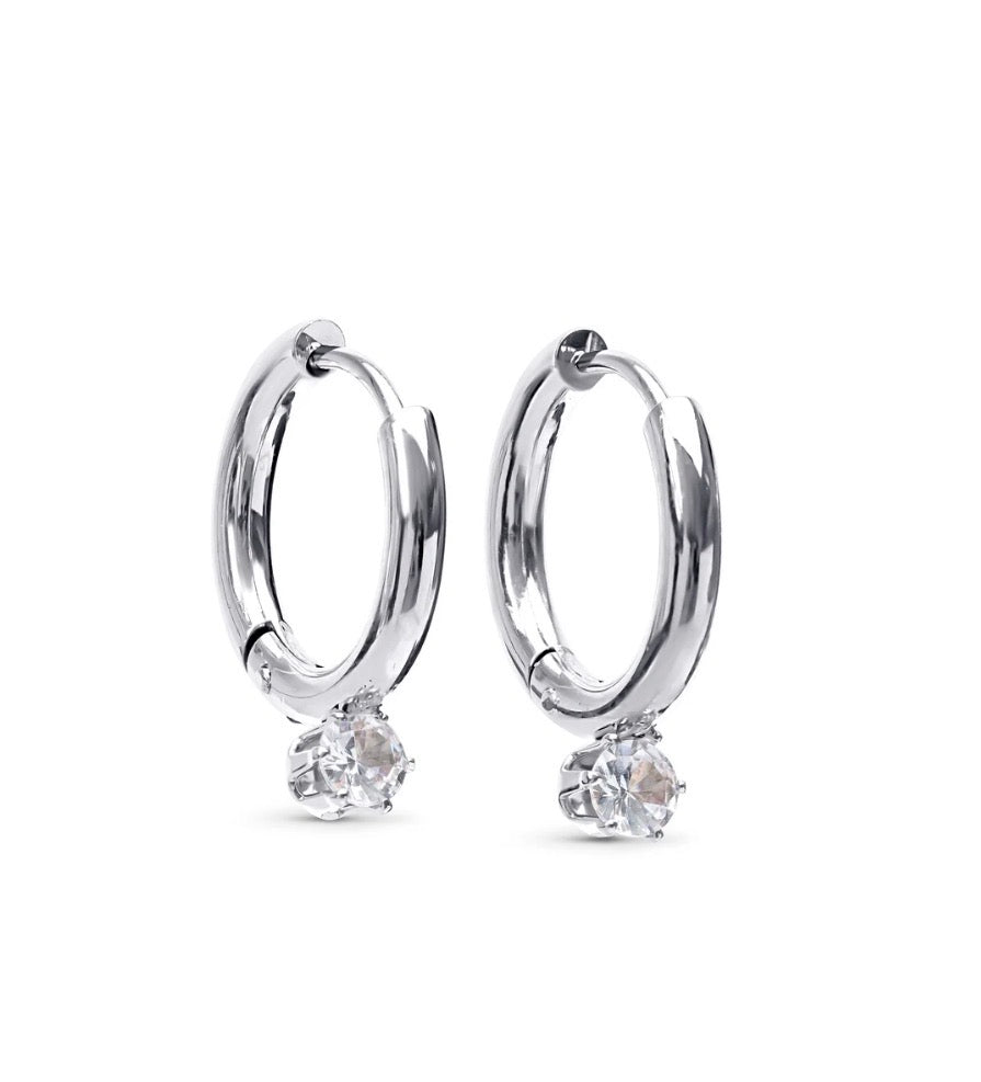 OLINE - CRYSTAL HOOP EARRINGS