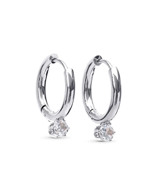 OLINE - CRYSTAL HOOP EARRINGS