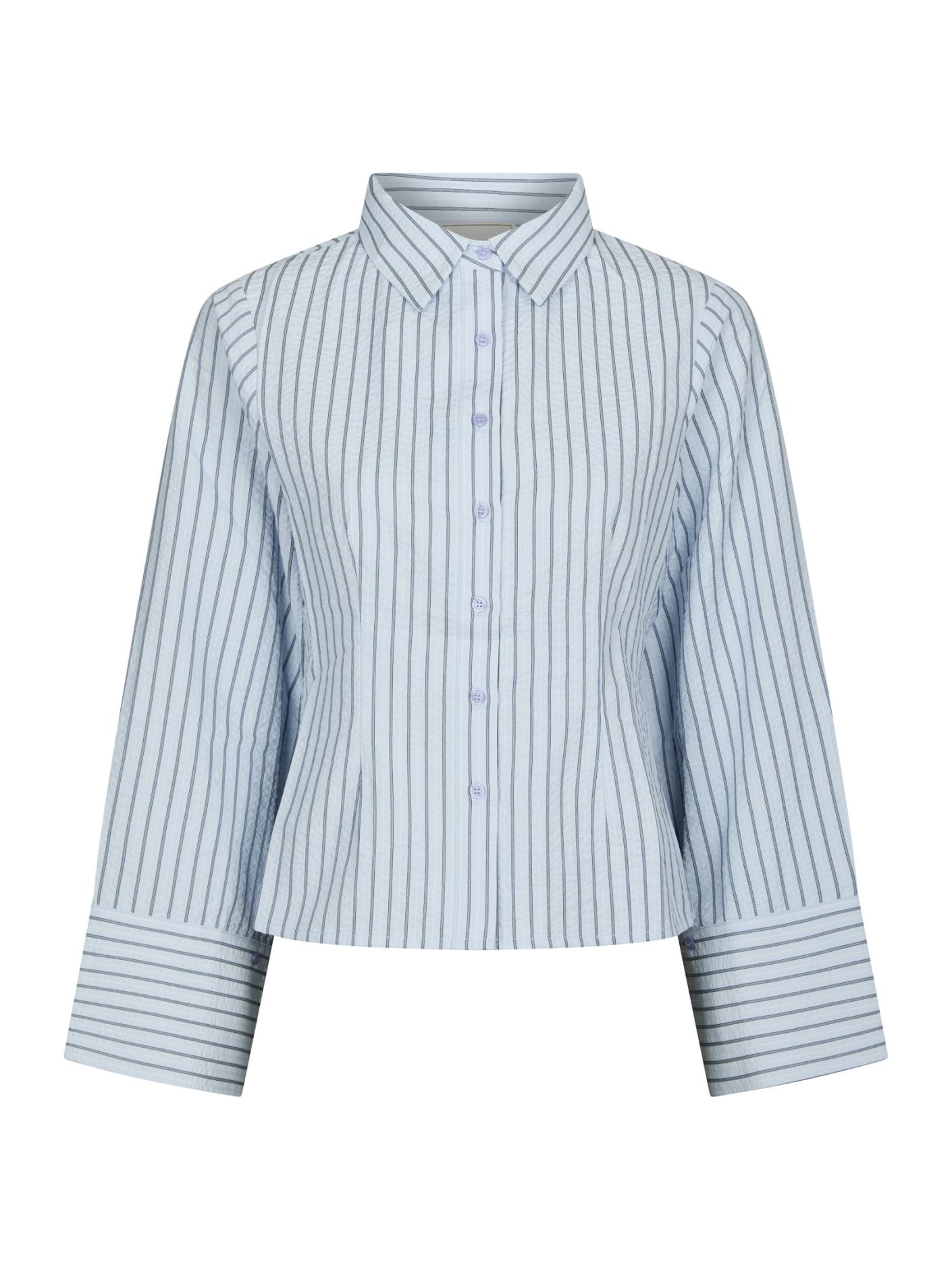 ROSA STRIPED CREPE SHIRT