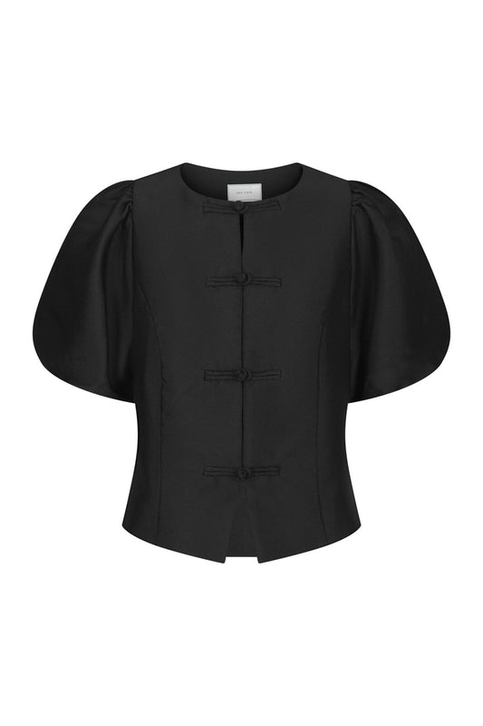 ANELA MANDARIN DULL SATIN BLOUSE