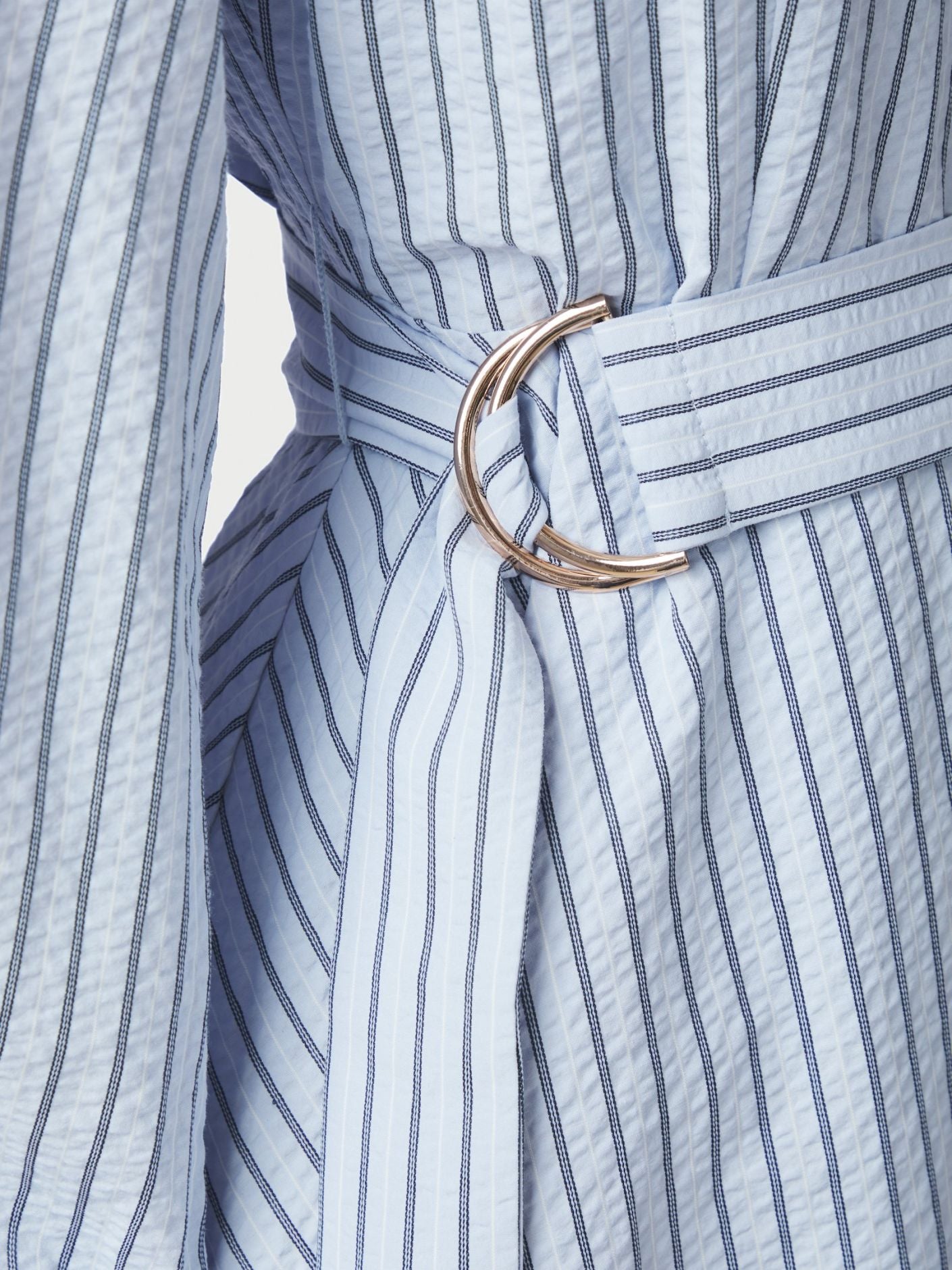 FELICE STRIPED CREPE DRESS