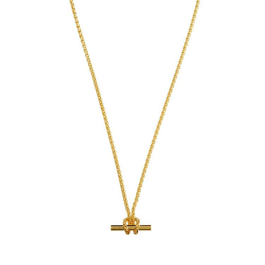 T-BAR CHAIN KNOT NECKLACE