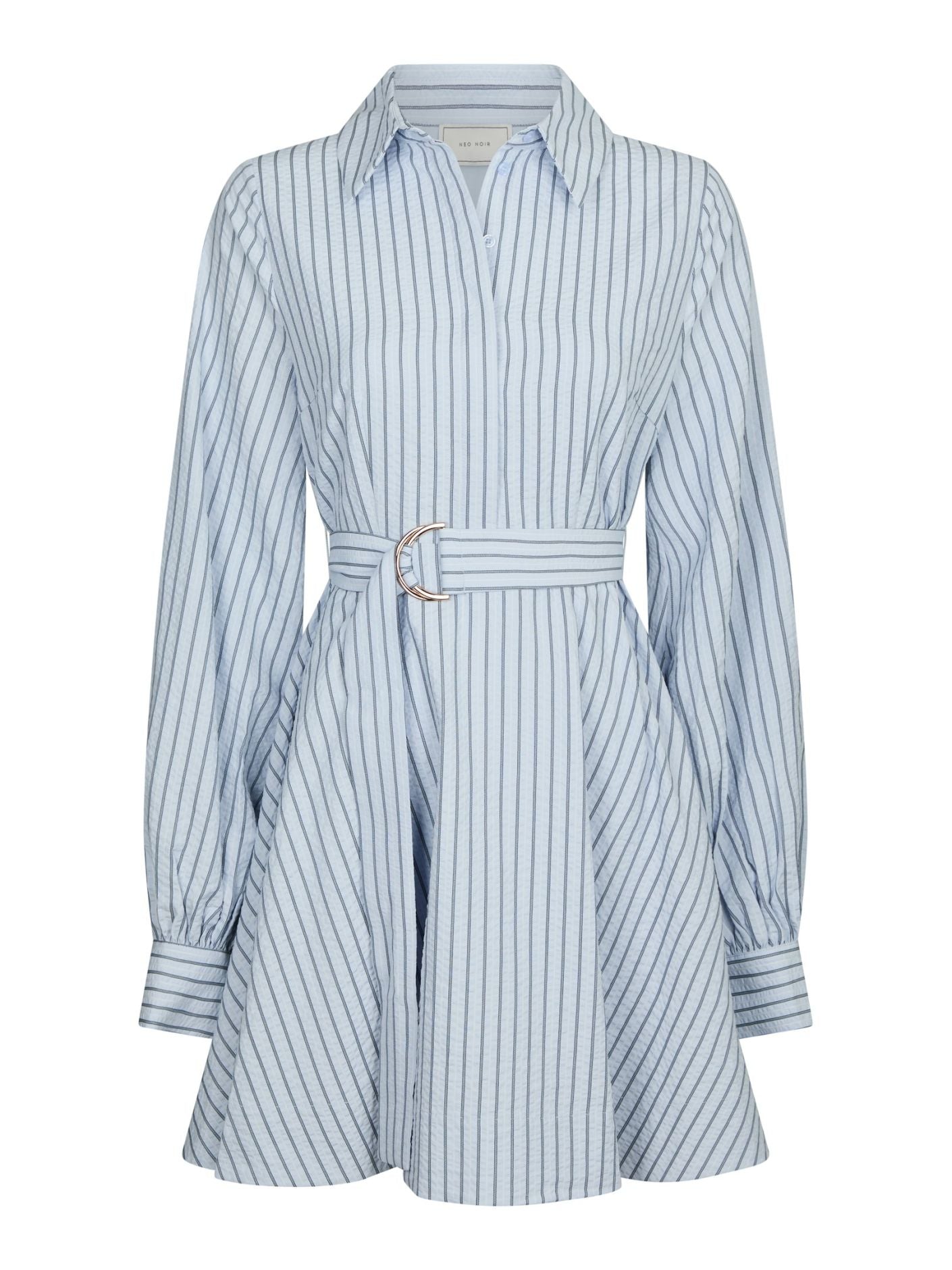 FELICE STRIPED CREPE DRESS