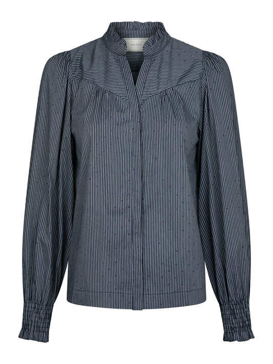ASTRIDA STRIPE STONE BLOUSE