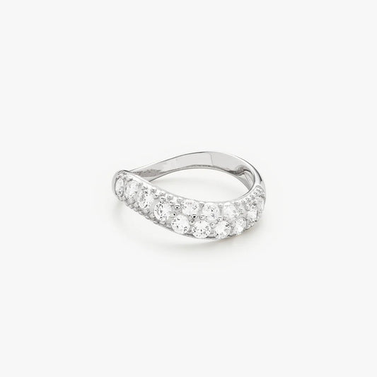 Wave Pave Combo Ring