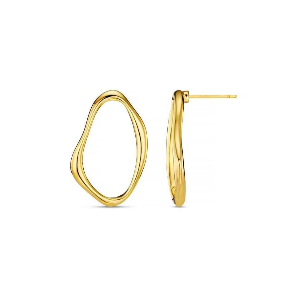Open Organic Oval Earrings
