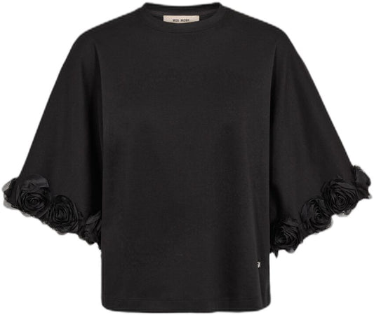MMROSETTE O-SS TEE BLACK