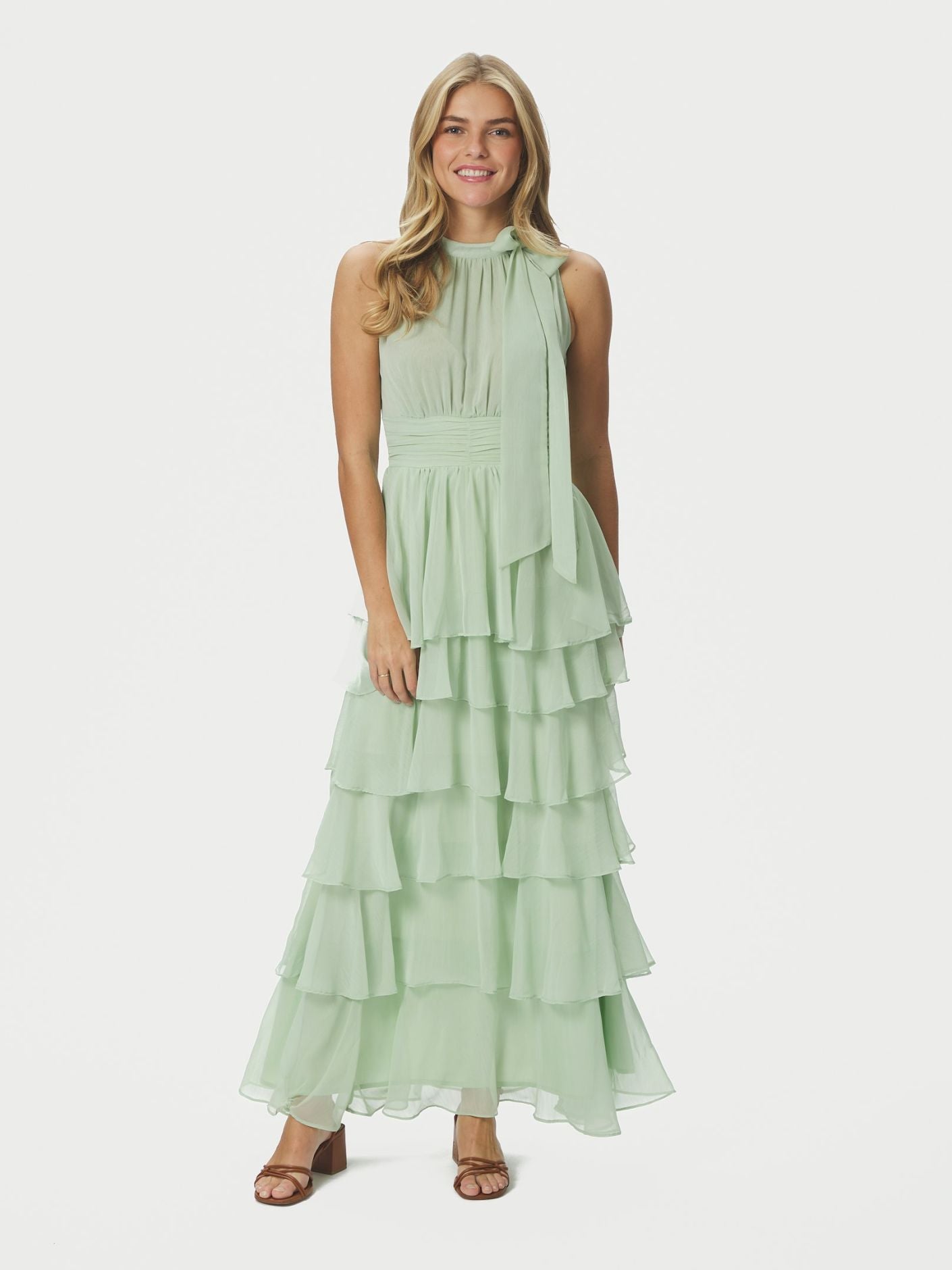Marli Solid Chiffon Dress