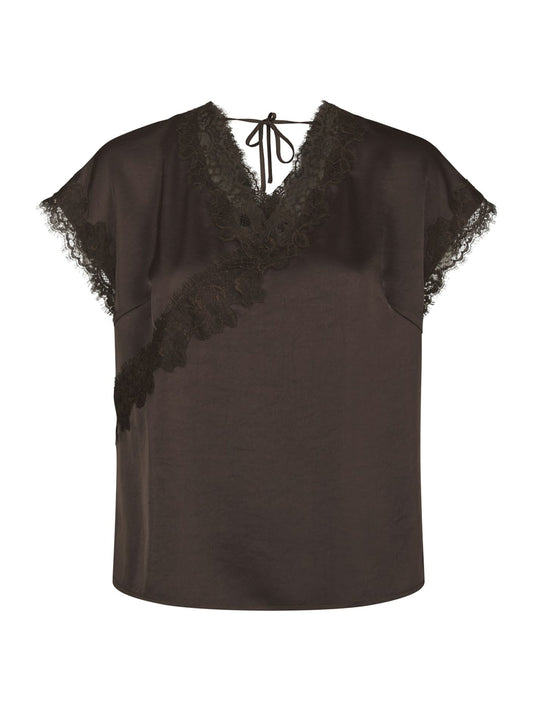 BENERA HEAVY SATEEN LACE BLOUSE