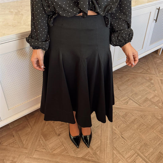 PANELLED MIDI SKIRT