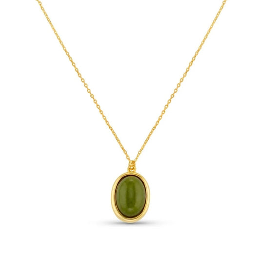 Semi-Precious Green Jade Necklace