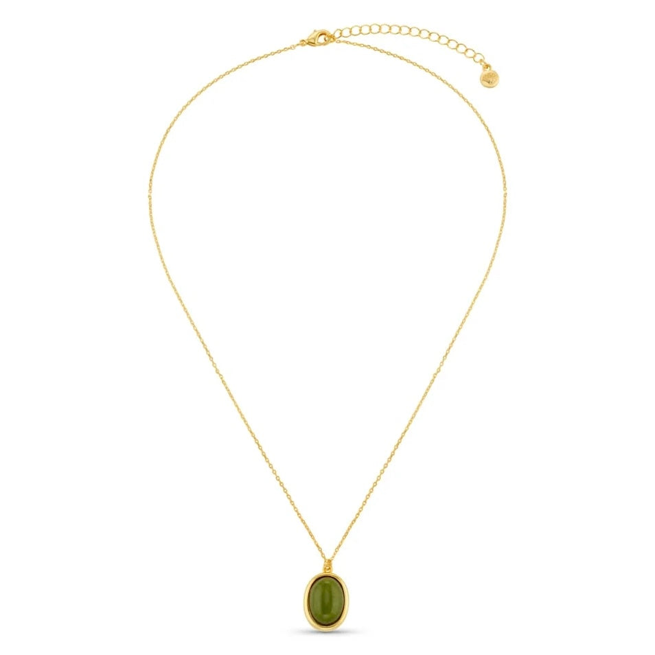 Semi-Precious Green Jade Necklace