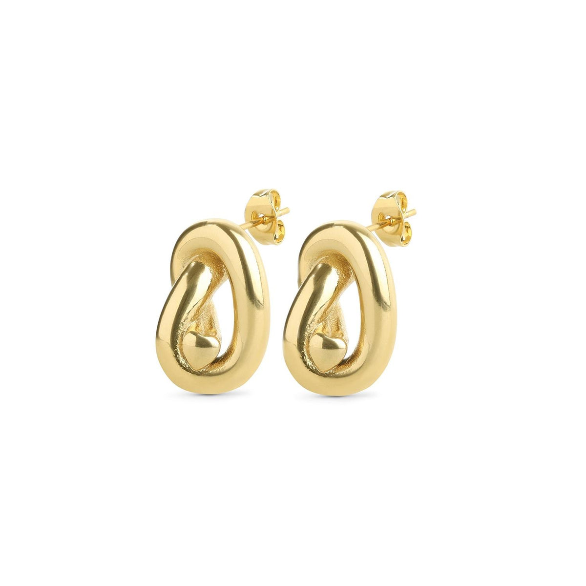 Rosa - Knot Earrings Stainless Steel - Gold