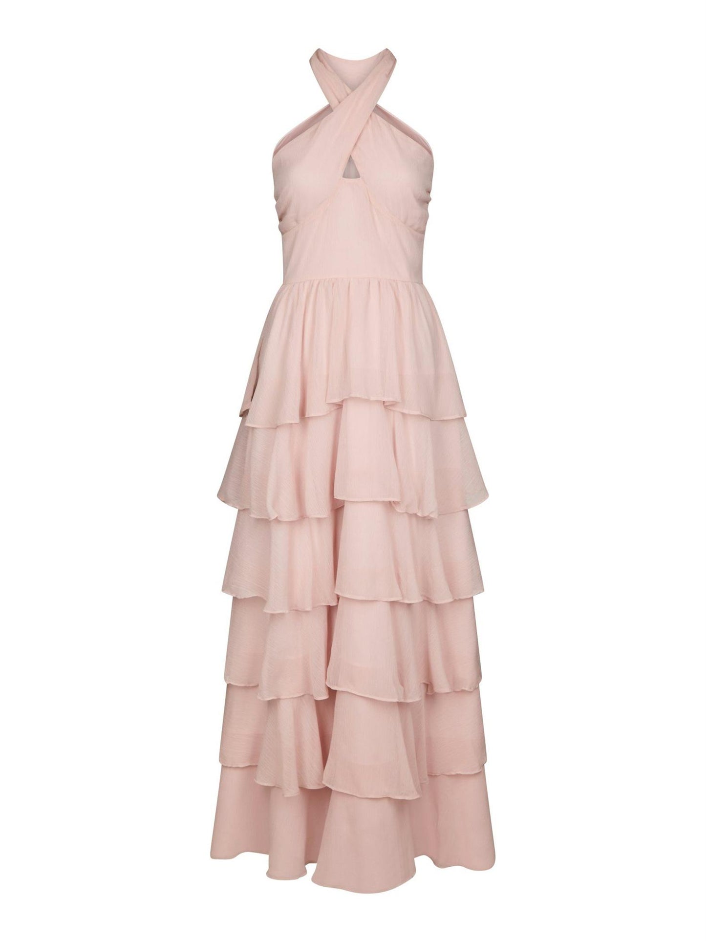CLEONI SOLID CHIFFON DRESS