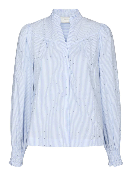 ASTRIDA STRIPE STONE BLOUSE