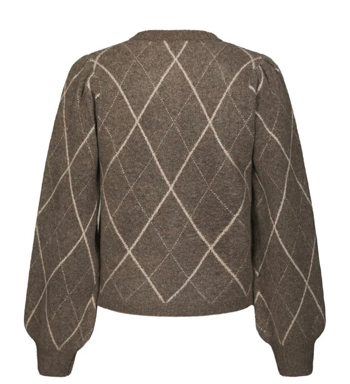 Koteas Check Cardigan Taupe