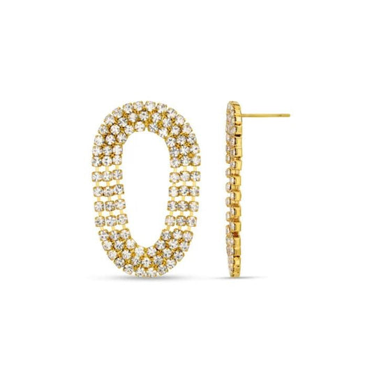 Oval Cupchain Earrings